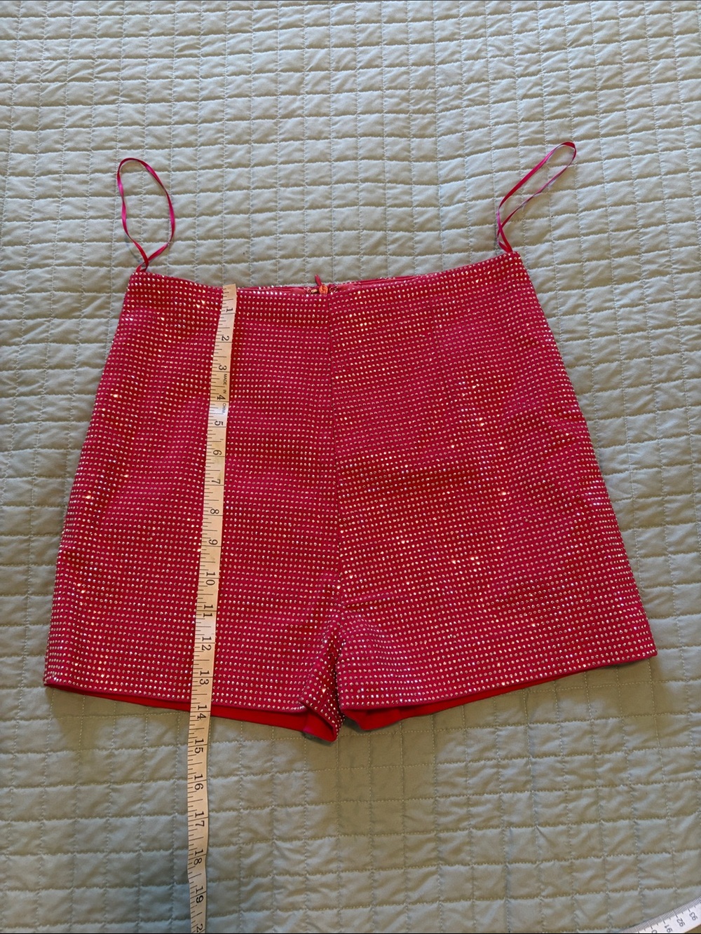Sequin High-Waist Shorts in Hot Pink - Picture 7 of 7